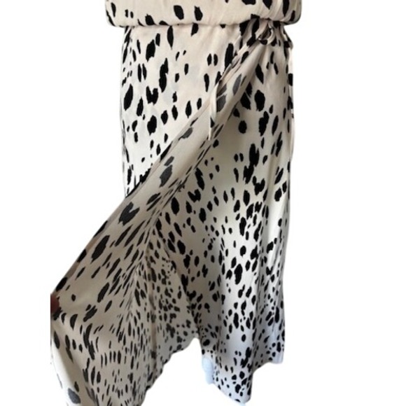 Reformation Dress Size 6 Animal Print Maxi  Spaghetti Strap Faux Wrap Skirt - Picture 7 of 12